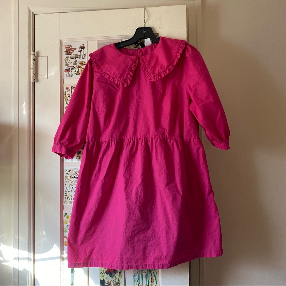 Divided babydoll collar dress